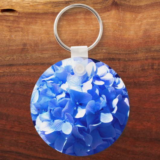 Kobalt Blue Hydrangea Sleutelhanger (Voorkant)