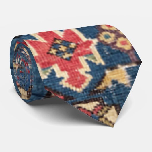 Kobalt Blue Khyrdagyd : 19e eeuw authentic Stropdas (Opgerold)