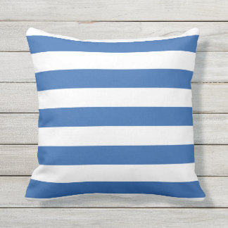 Kobalt Blue Nautical Stripes OutdoorKussens Buitenkussen