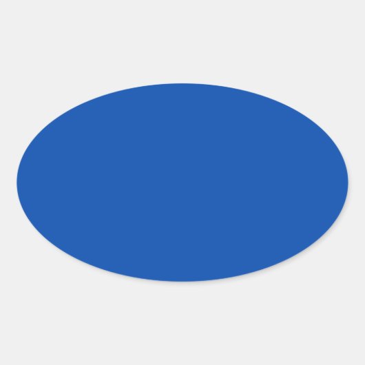 Kobalt Blue Ovale Sticker (Voorkant)