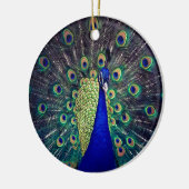 Kobalt Blue Peacock Keramisch Ornament (Links)