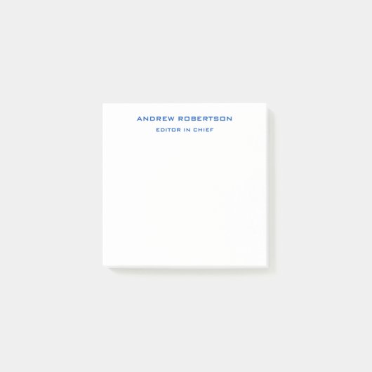 Kobalt Blue Plain Elegant minimalist Simple Post-it® Notes (Voorkant)