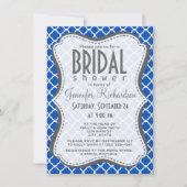 Kobalt Blue Quatrefoil Kaart (Voorkant)