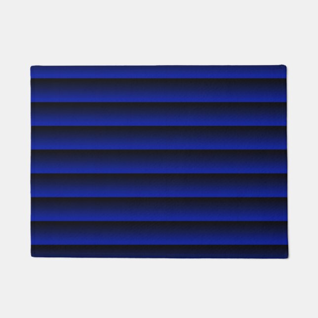 Kobalt Blue Stripe Deurmat (Voorkant)