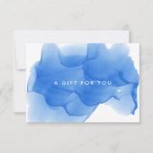 Kobalt Blue Waterverf Blot Cadeaubon (Voorkant)