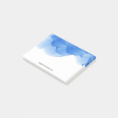 Kobalt Blue Waterverf op maat Post-it® Notes (Schuin)