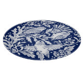 Kobalt Blue White Bird Thistle Rustic Chinoiserie Snijplank (Hoek)