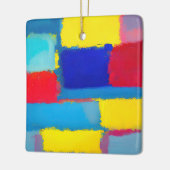 "Kobalt Carnaval" Abstracte kunst Keramisch Ornament (Links)