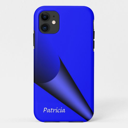 Kobalt Draai van de pagina Persoonlijke iPhoneCase Case-Mate iPhone Case (Achterkant)