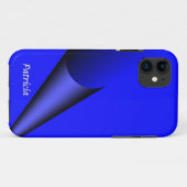 Kobalt Draai van de pagina Persoonlijke iPhoneCase Case-Mate iPhone Case (Achterkant (horizontaal))