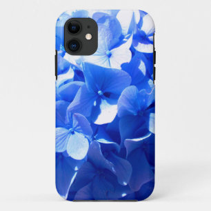 Kobaltblauw bloemensierlijke blauwe hortensia's iPhone 11 hoesje