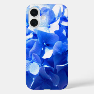 Kobaltblauw bloemensierlijke blauwe hortensia's iPhone 16 hoesje