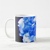 Kobaltblauw bloemensierlijke blauwe hortensia's koffiemok (Links)