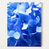 Kobaltblauw bloemensierlijke blauwe hortensia's planner (Achterkant)
