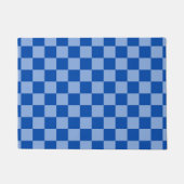 Kobaltblauw Schaakbord Deurmat (Voorkant)