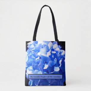 Kobaltblauwe bloem elegante blauwe hortensia's draagtas