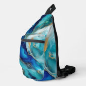 Kobaltgetijden: een Abstracte verkenning Sling Bag (Rechterhoek)