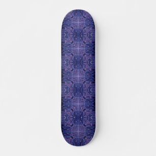 Kobbelstenen blauw vioolvis geometrische kunst skateboard