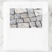 Kobblestenen van een straat in detail rechthoekige sticker (Tas)