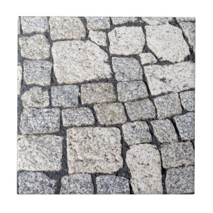 Kobblestenen van een straat in detail tegeltje