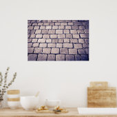 Kobblestone Street Detail, horizontaal Poster (Keuken)