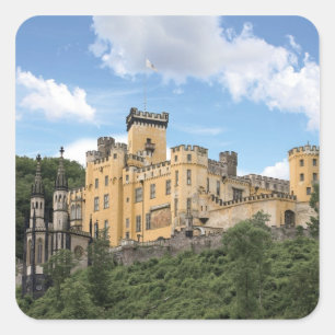 Koblenz, Duitsland, Stolzenfels Kasteel, Slot Vierkante Sticker