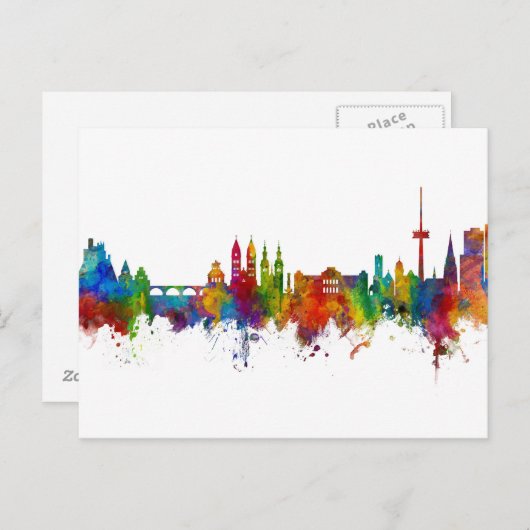 Koblenz Germany Skyline Briefkaart (Voorkant / Achterkant)
