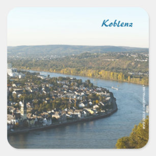Koblenz Vierkante Sticker