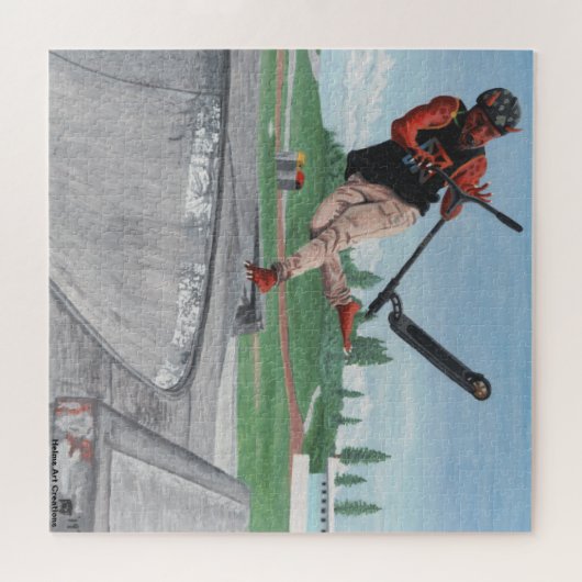 Kobold Kick Scooter Fantasy Grote puzzel Legpuzzel (Horizontaal)