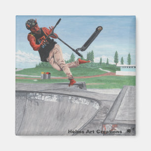 Kobold Kick Scooter Fantasy Koelkastmagneet Magneet