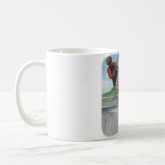Kobold Kick Scooter Tricks Imaginaire Art Café Mug (Gauche)