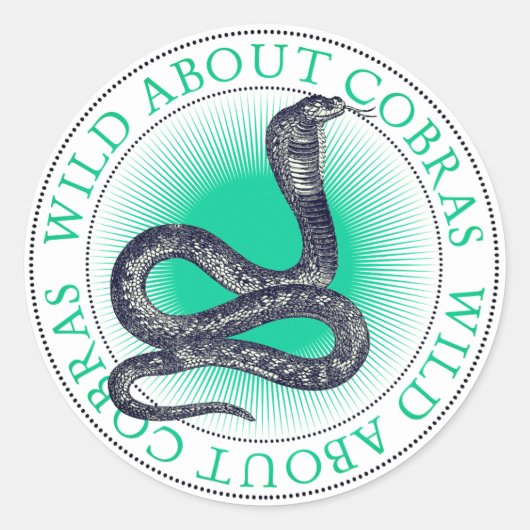 Kobra-Stickers Ronde Sticker (Voorkant)