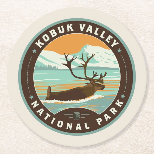Kobuk Valley National Park Ronde Kartonnen Onderzetter (Voorkant)