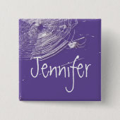 Kobwebben en witte spinnen vierkante button 5,1 cm (Voorkant)