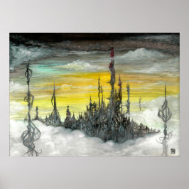 Koch City Oil op Gesso Board door Toby Mikle Poster