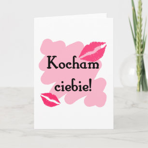 Kocham ciebie - de Poolse liefde van I u Feestdagen Kaart