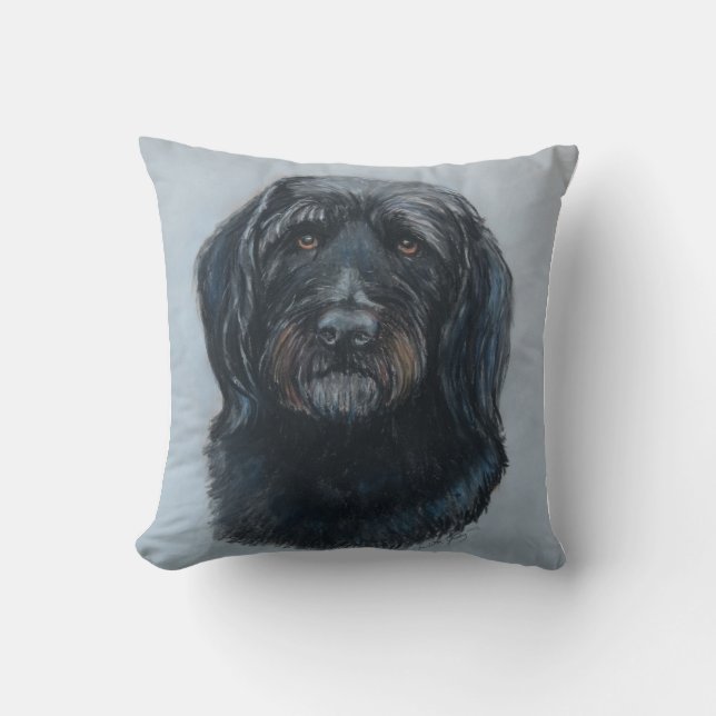 Koda Golden Doodle Dog Art Pillow Kussen (Voorkant)