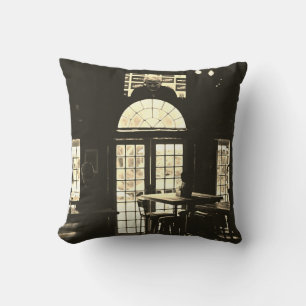 Kodak Film N&B Bar Bière Télé Fenêtres Coussin