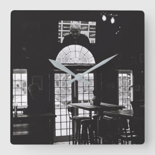 Kodak Film Zwart-Wit Bar Bier TV Ramen Wandklok Vierkante Klok