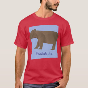 Kodiak AK Brown Origami Beer Abstract Geometrisch T-shirt