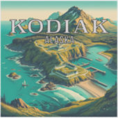 Kodiak Alaska 3 inch Vinyl Sticker (Voorkant)