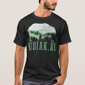 Kodiak Alaska Grizzly Beer Natuur Wandelen Camping T-shirt