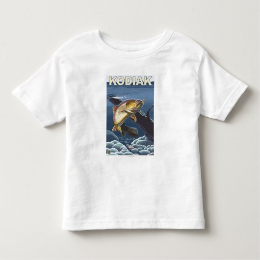 Kodiak, AlaskaCutkeel, dwarsdoorsnede Kinder Shirts (Voorkant)