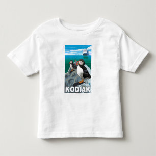Kodiak, AlaskaPuffins en Alaskan Cruise Ship Kinder Shirts