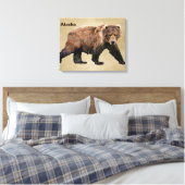 Kodiak-Beer Canvas Afdruk (Insitu (Slaapkamer))