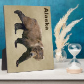 Kodiak - Beer op oud papier Fotoplaat (Zijkant)