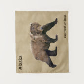 Kodiak - Beer op oud papier Wandkleed (Voorkant)