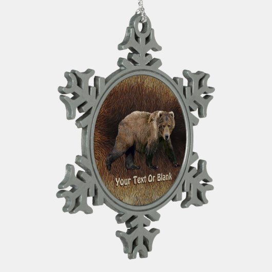 Kodiak-Beer Tin Sneeuwvlok Ornament (Links)