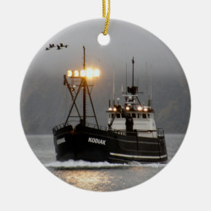 Kodiak, Crab Boat in de Nederlandse haven, Alaska Keramisch Ornament