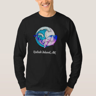Kodiak Island Ak Japanse schilder Geometric Orca K T-shirt